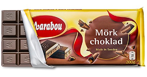 Marabou mörk choklad mycket socker fett