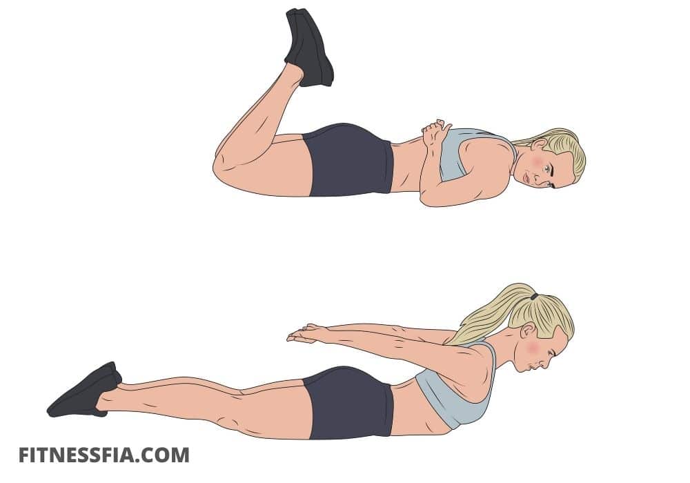 Pilates träning rygg övning
