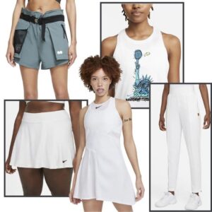 nike tenniskläder shorts klänning kjol tennisbyxor linne