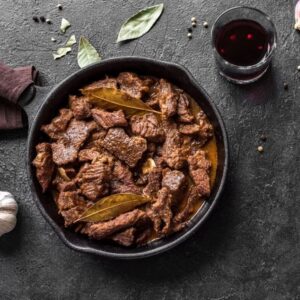 kött att ha i bakad potatis