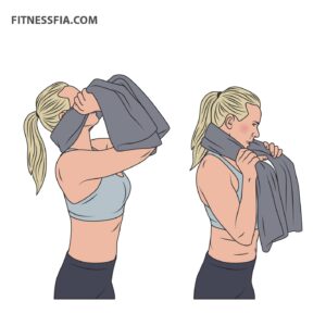 Stretcha nacken med handduk